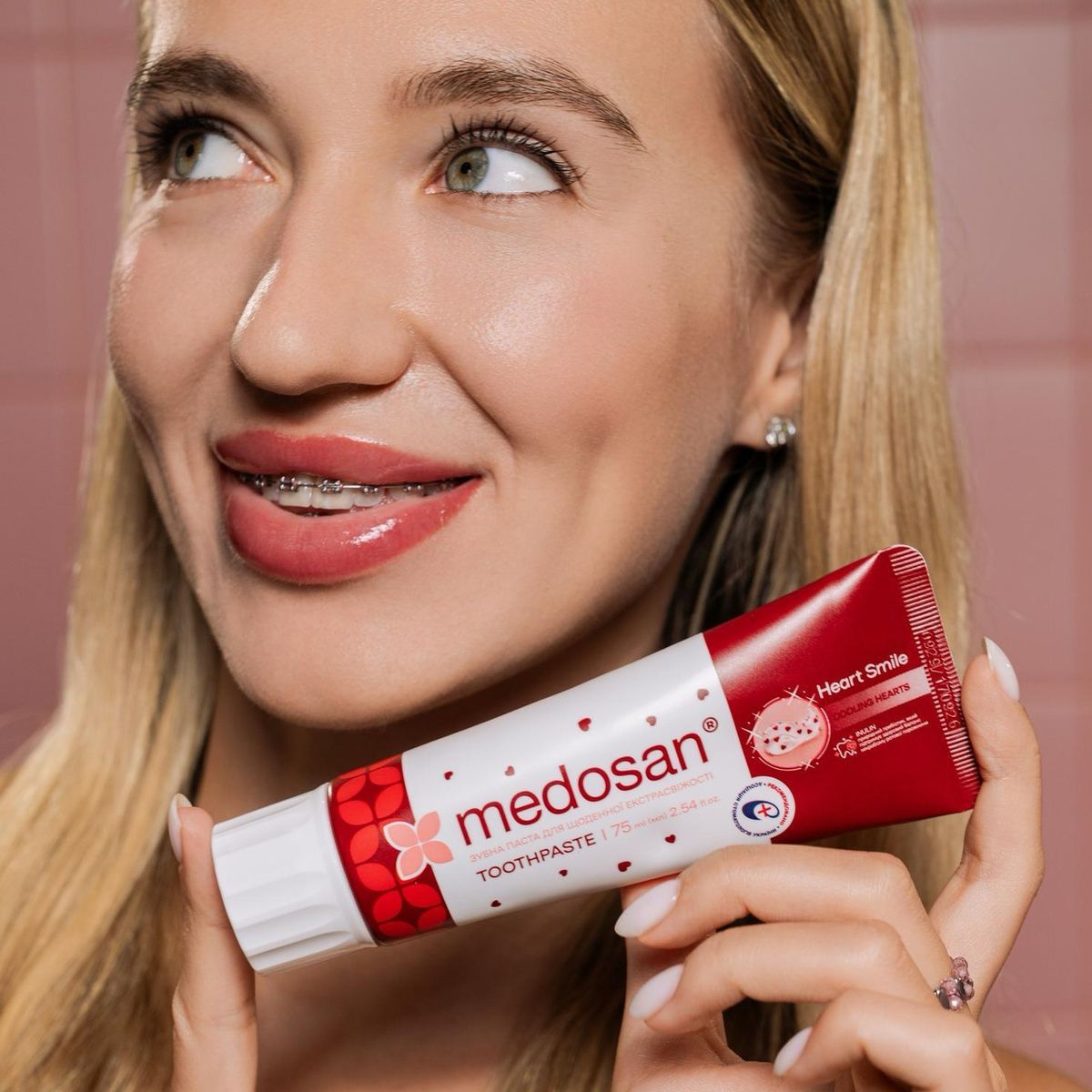 Зубна паста для щоденної екстрасвіжості Heart Smile Medosan 75 мл 4823109414969 фото